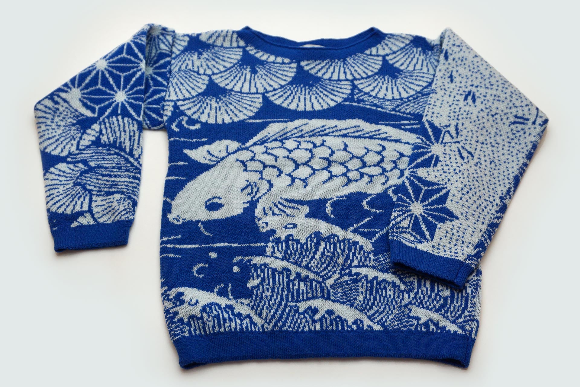 WOOL SET JAPAN BLUE WHITE