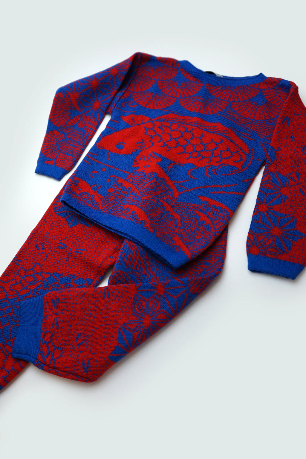 WOOL SET JAPAN BLUE RED