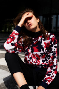 Wool/ Cashmere sweater Flower III