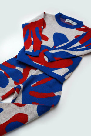 WOOL SET MATISSE BLUE RED WHITE