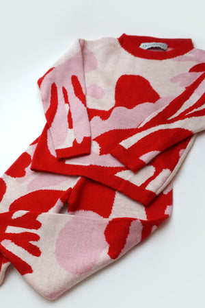 WOOL SET MATISSE ROSE RED WHITE