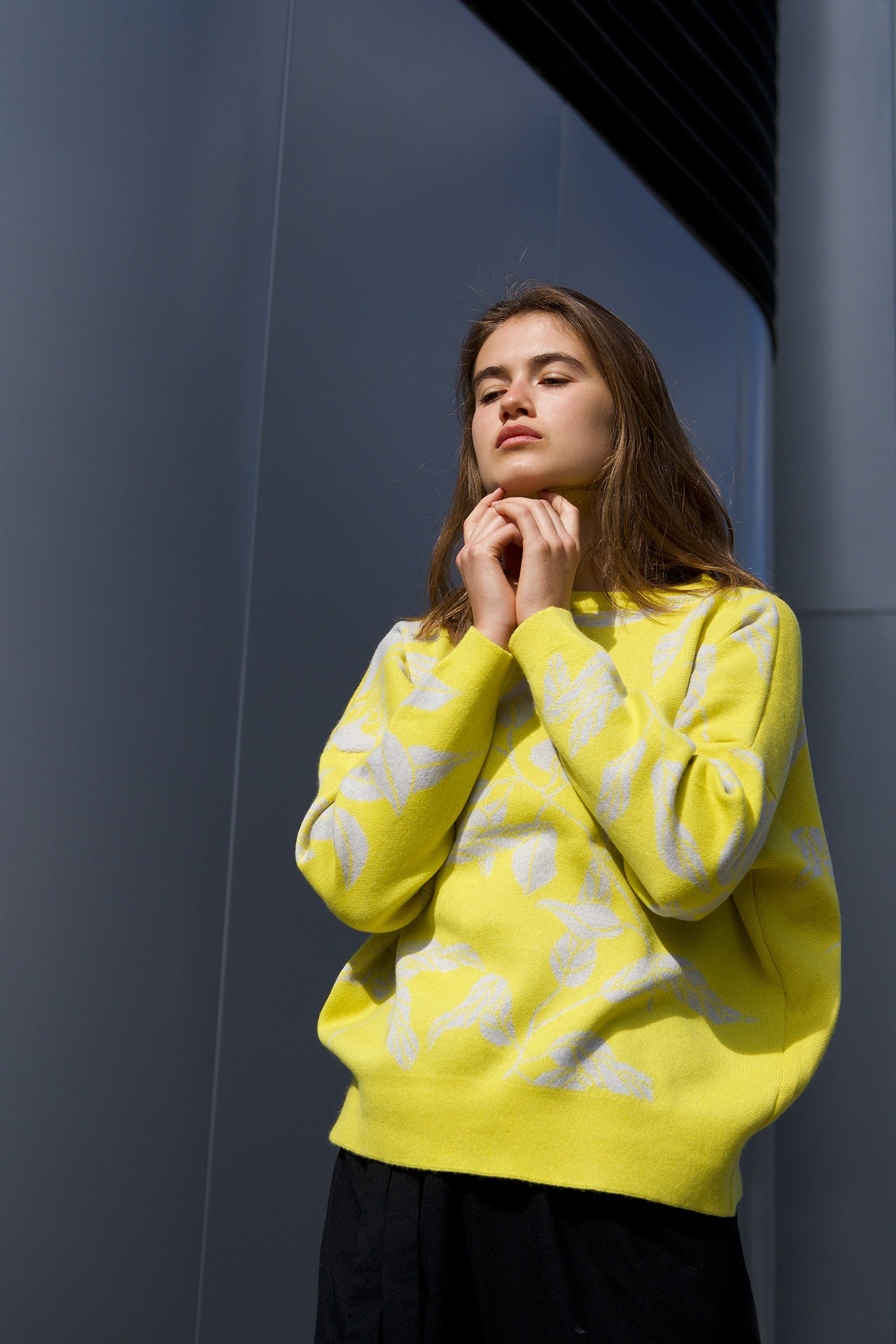 Cashmere sweater Leaves