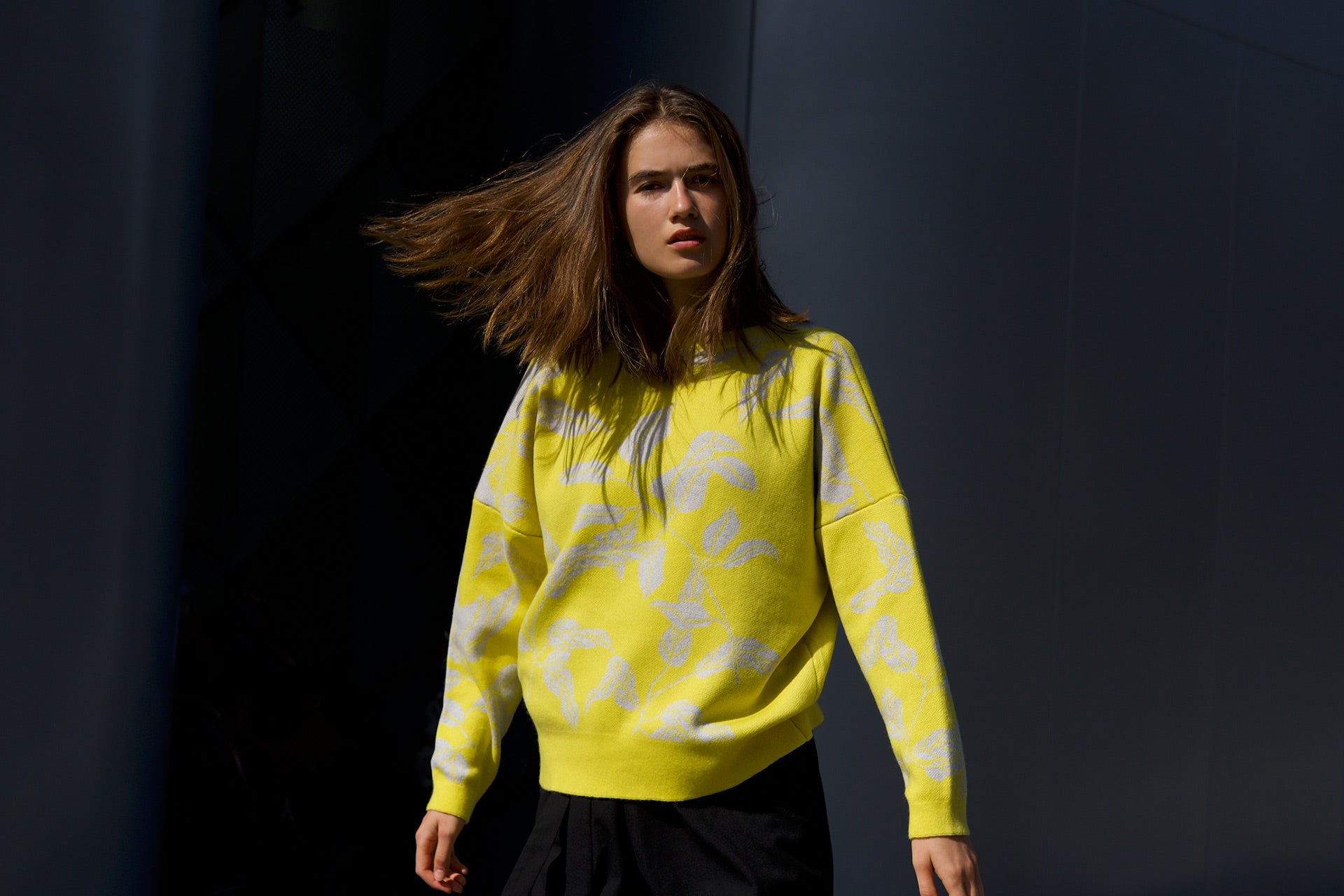 Cashmere sweater Leaves
