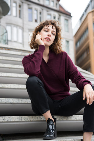 Cashmere Sweater Uni dark red