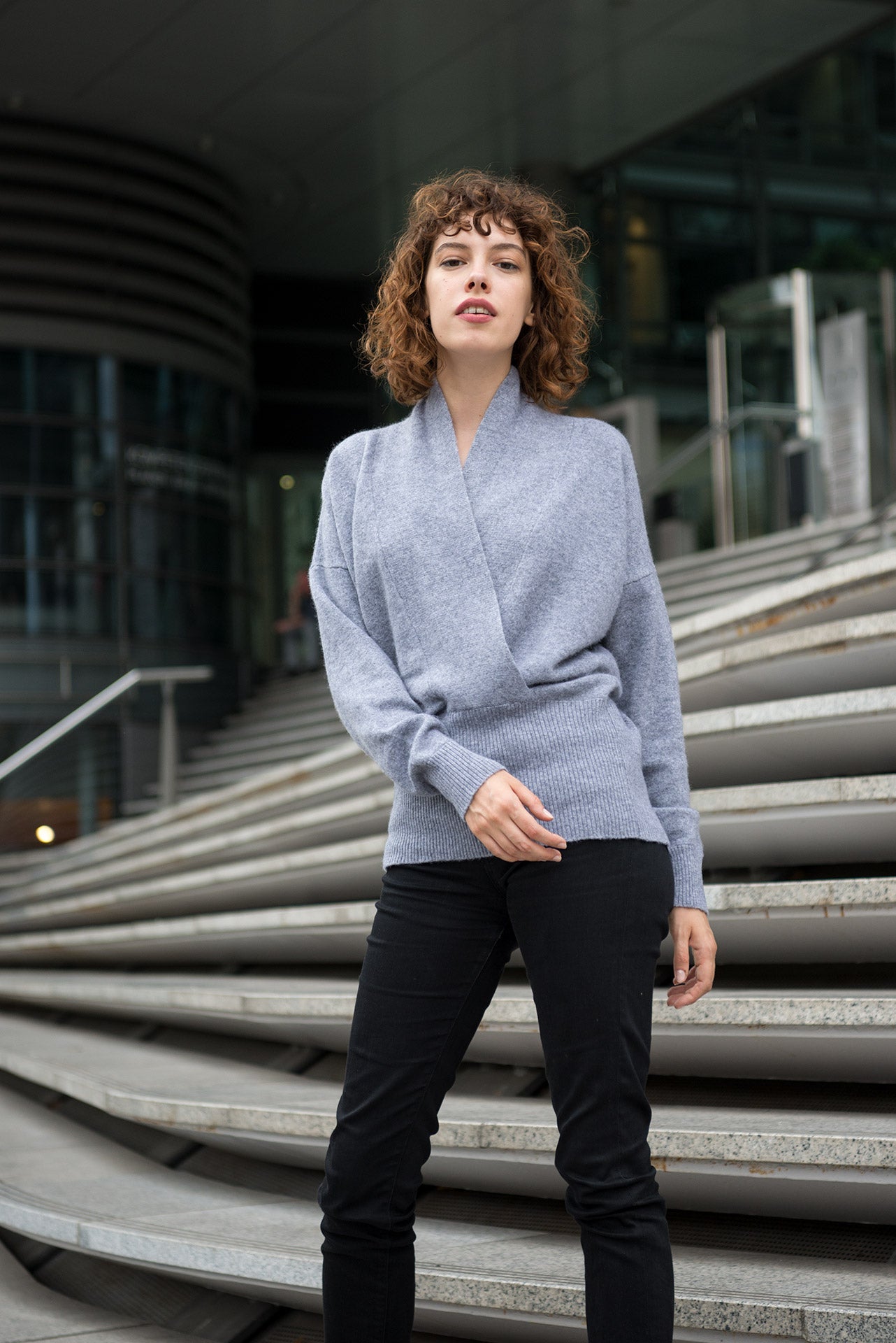 Cashmere Sweater Uni light grey