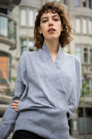 Cashmere Sweater Uni light grey
